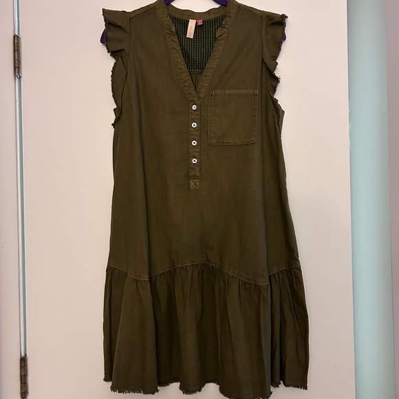 Pilcro Dresses & Skirts - Anthropologie Pilcro Olive Green Tunic Dress.